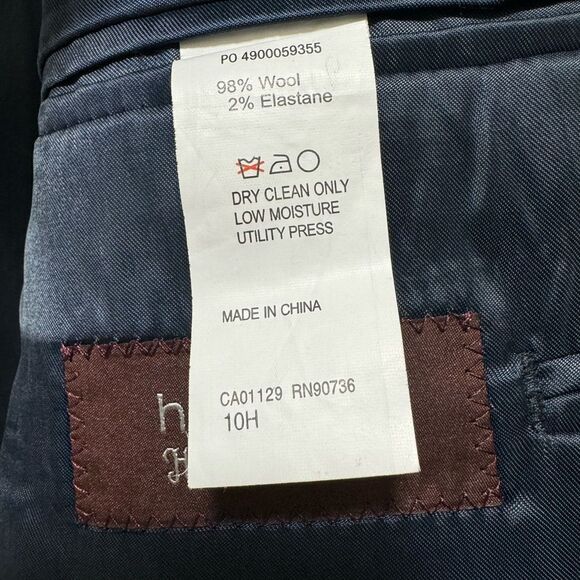 Hickey Freeman Boys 10H Navy Blue Wool Blazer Two Buttons Sport Coat - Picture 3 of 10